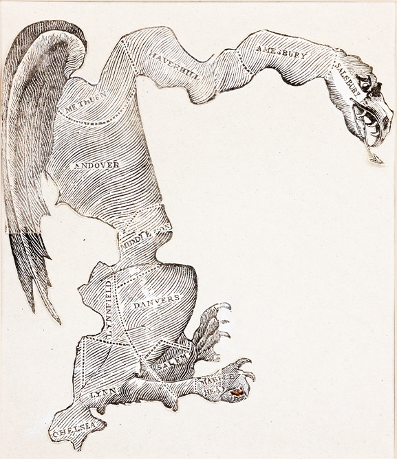 The political cartoon that gave birth to the term "Gerrymandering."