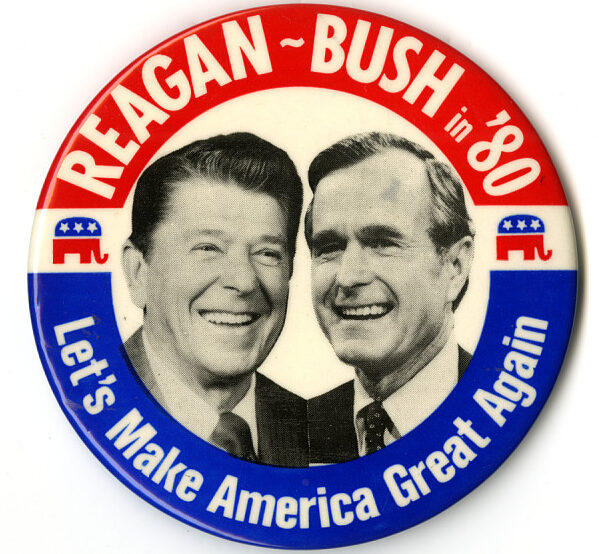 MAGA button for Reagan-Bush in 1980.