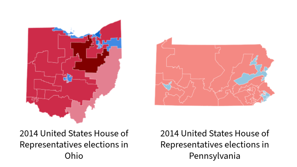 2012 Disctricts in Ohio and Pennsylvania