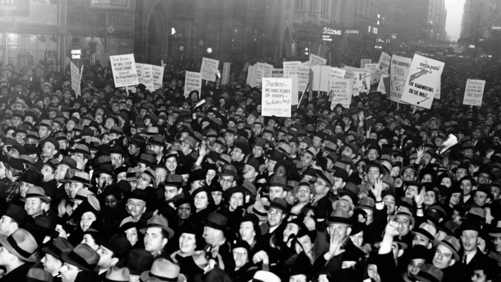 Strikers during the Dressmakers' Strike of 1933