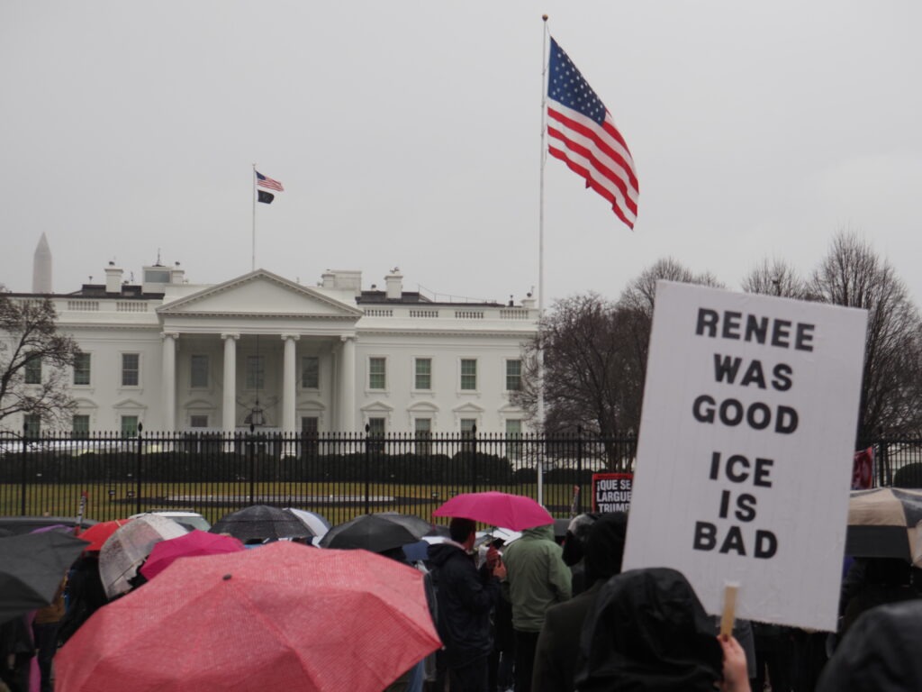 Abolish ICE. Protests in D.C. following the murder of Renee Good.
